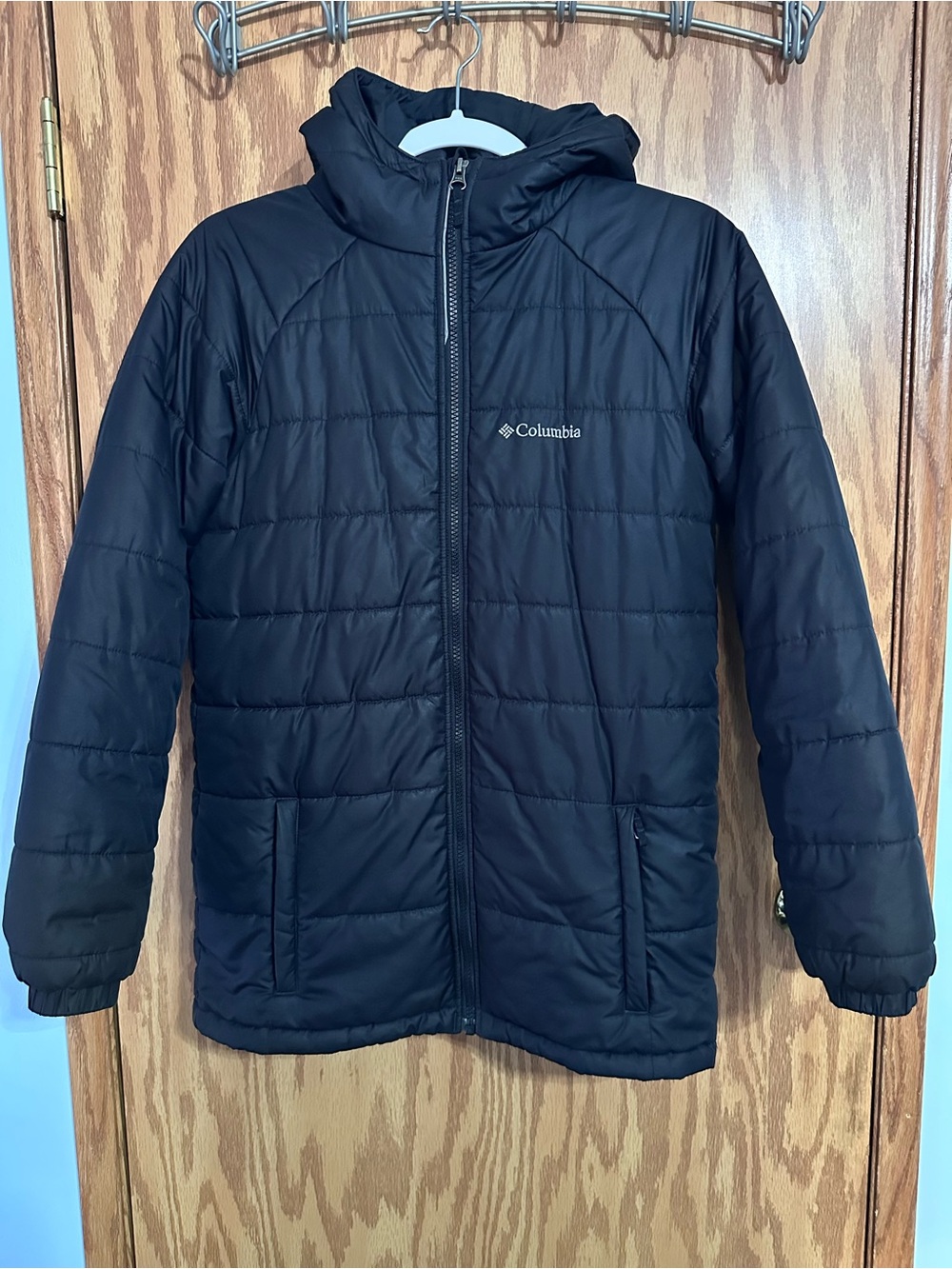 Columbia Kids Black Hooded Puffer Jacket